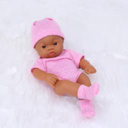 7.87Inch Black Reborn Dolls African Reborn Doll 20cm Cute Dolls Reborn Doll Toys Soft Touch High Quality Doll for Adults Gifts