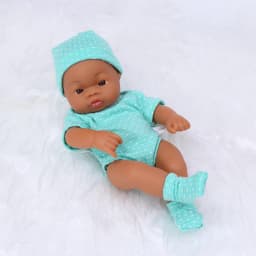 7.87Inch Black Reborn Dolls African Reborn Doll 20cm Cute Dolls Reborn Doll Toys Soft Touch High Quality Doll for Adults Gifts