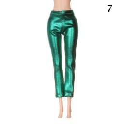 30CM Doll Pants Candy Color Fashion PU Leggings Striped Elastic Tight Trousers Handmade 1/6 Dolls Accessories Kids Toys