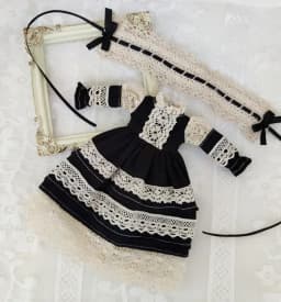 New Blyth clothing Fashion Retro Long Dress Princess skirt Gir Lace Dress for YMY, Licca, Azones, Ob24, 22 Ob27 Doll Accessories