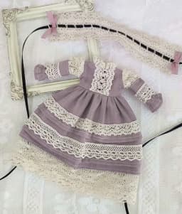 New Blyth clothing Fashion Retro Long Dress Princess skirt Gir Lace Dress for YMY, Licca, Azones, Ob24, 22 Ob27 Doll Accessories