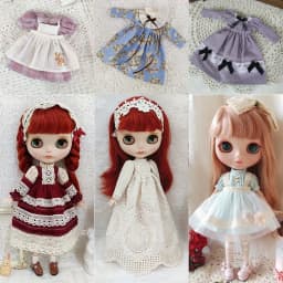 New Blyth clothing Fashion Retro Long Dress Princess skirt Gir Lace Dress for YMY, Licca, Azones, Ob24, 22 Ob27 Doll Accessories