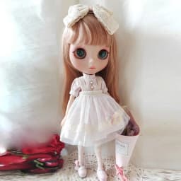 New Blyth clothing Fashion Retro Long Dress Princess skirt Gir Lace Dress for YMY, Licca, Azones, Ob24, 22 Ob27 Doll Accessories