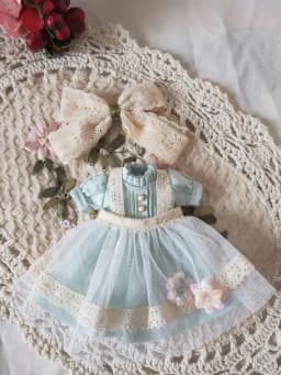 New Blyth clothing Fashion Retro Long Dress Princess skirt Gir Lace Dress for YMY, Licca, Azones, Ob24, 22 Ob27 Doll Accessories