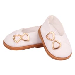 7cm Super Cute Leisure Doll Shoes Double Hearts Pu Leather 18 Inch Mini Handmade Shoes For Reborn Baby Dolls 43 cm Russian Toys