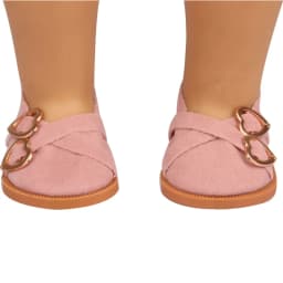 7cm Super Cute Leisure Doll Shoes Double Hearts Pu Leather 18 Inch Mini Handmade Shoes For Reborn Baby Dolls 43 cm Russian Toys