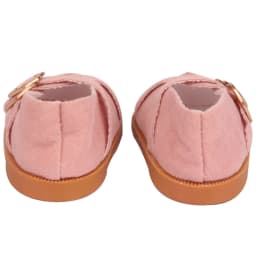 7cm Super Cute Leisure Doll Shoes Double Hearts Pu Leather 18 Inch Mini Handmade Shoes For Reborn Baby Dolls 43 cm Russian Toys