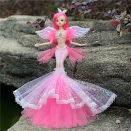 45cm/17.71'' Enchanting Princess Mermaid Doll - Perfect Birthday Gift for Girls & Children's Pretend Play House Dress Up Toy