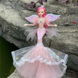 45cm/17.71'' Enchanting Princess Mermaid Doll - Perfect Birthday Gift for Girls & Children's Pretend Play House Dress Up Toy