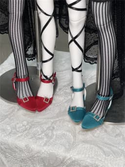 In Stock BJD/SD Shoes 1/3 1/4 High Heels Girls Silk Pointy One-button High Heels Multi-colored BJD Doll Accessories