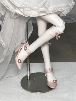 In Stock BJD/SD Shoes 1/3 1/4 High Heels Girls Silk Pointy One-button High Heels Multi-colored BJD Doll Accessories