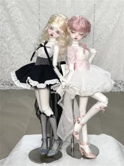In Stock BJD/SD Shoes 1/3 1/4 High Heels Girls Silk Pointy One-button High Heels Multi-colored BJD Doll Accessories