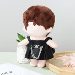 20cm Fashion Doll PU Leather Jacket Doll Hat Skirt Suit Clothing Gifts Plush Doll's Clothes Outfit Accessories for Idol Dolls