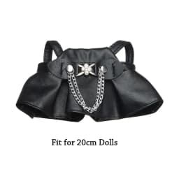 20cm Fashion Doll PU Leather Jacket Doll Hat Skirt Suit Clothing Gifts Plush Doll's Clothes Outfit Accessories for Idol Dolls