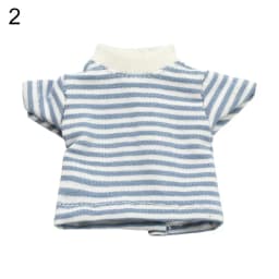 30CM Doll Clothes Fashion Stripe Undershirt Casual Wear Shorts Tooling Style Jeans Pants For 11.5" 1/6 BJD Dolls Accessories