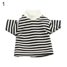 30CM Doll Clothes Fashion Stripe Undershirt Casual Wear Shorts Tooling Style Jeans Pants For 11.5" 1/6 BJD Dolls Accessories