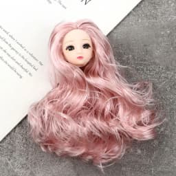 DIY Doll Head Wear 1/6 BJD Doll Head With Gold Brown Black Long Hair For 30cm Doll Joint 3D Eyes Europe Ancient Doll