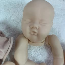 20Inch Reborn Doll Kit ASHIA Lifelike Soft Unfinished Unpainted Doll Parts with Cloth Body Handmade Art Doll Muñeca Kit Reborn