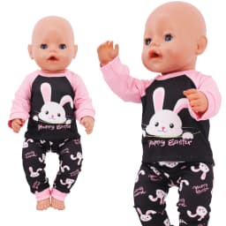 2 Pcs/Set Kawaii Animal Pajamas Suit For 43cm Baby Doll Clothes Accessories And 18 Inch American Doll Girl's Toys Our Generation