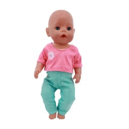 2 Pcs/Set Kawaii Animal Pajamas Suit For 43cm Baby Doll Clothes Accessories And 18 Inch American Doll Girl's Toys Our Generation