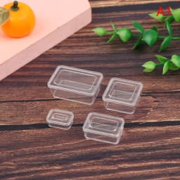 4pcs 1:12 Dollhouse Mininature Fresh Keeping Box Lunch Model Kitchen Tableware Accessories For Doll House Decor Kids Toys Gi