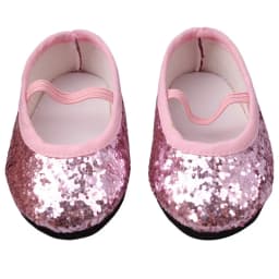 18'' Doll Mini Shoes 7 cm PU Sequin Shoes Wear For 43 cm New Baby Reborn Toys For American Dolls for Girl's Gift