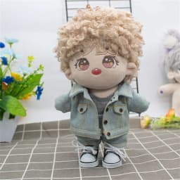 10CM Doll Clothes Fashion Coat Tops Casual Wears Jeans Pants Cotton Jacket For 1/12 Bjd Dolls Accessories Plush Dolls Kids Toys