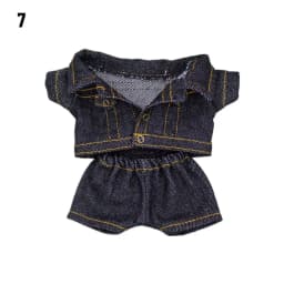 10CM Doll Clothes Fashion Coat Tops Casual Wears Jeans Pants Cotton Jacket For 1/12 Bjd Dolls Accessories Plush Dolls Kids Toys