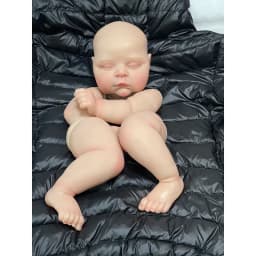NPK 21inch Already Finished Painted Reborn Doll Parts Peaches Cute Baby 3D Painting with Visible Veins Cloth Body Included
