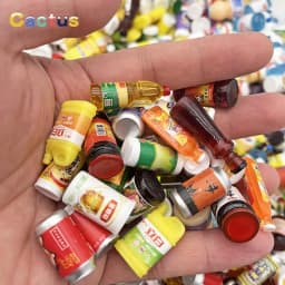 5Pcs 1/12 Dollhouse Miniature Resin Whiskey Wine Bottle Sodas Beverages Fast Food Simulation Drink Food Model Toy Decoration