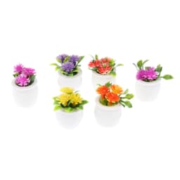 3pcs 1:12 Dollhouse Miniature Green Plant In Pot Simulation Potted Plants Dollhouse Decor