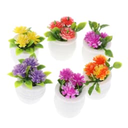 3pcs 1:12 Dollhouse Miniature Green Plant In Pot Simulation Potted Plants Dollhouse Decor