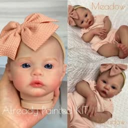 Bebe Reborn Kit Meadow  Already Painted  DIY Reborn Doll Parts Hand Painted 3D Skin Veins  Reborn Kit With Cloth Body and Limbs