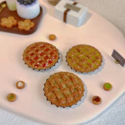 1Pcs 1/12 Dollhouse Accessories Miniatures Apple Pie Mini Pizza Food Model Toy for Doll House Decoration