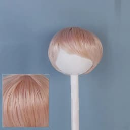 Doll Wig High for 1/6 BJD/SD Dolls 16.5-17.5CM Head Circumference Temperature Fiber Straight Wave Short Hair Replaceable Wig