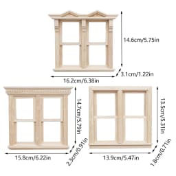 1:12 Dollhouse Miniature Window Sliding Windows Can Be Painted Furniture Model Decor Toy Doll House Accessories