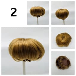 5 Different Models Silicone Reborn Doll / BJD Hair Wig Fits Doll Head Circumference About 35cm/41cm DIY Doll Hair Accessories