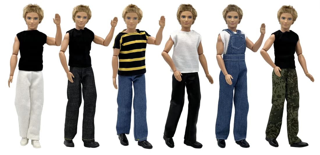 1 Set Ken Cloth Handmade Handsome Doll Accessories Casual Wear Suit for 30cm 12inch Ken Doll Kids GiftA1