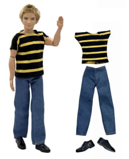 1 Set Ken Cloth Handmade Handsome Doll Accessories Casual Wear Suit for 30cm 12inch Ken Doll Kids GiftA1
