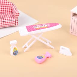 1 Set Dollhouse Miniature Mini Cleaning Tools Laundry Basket Bucket Detergent Kit for Doll Bathing Accessories Classic Toy