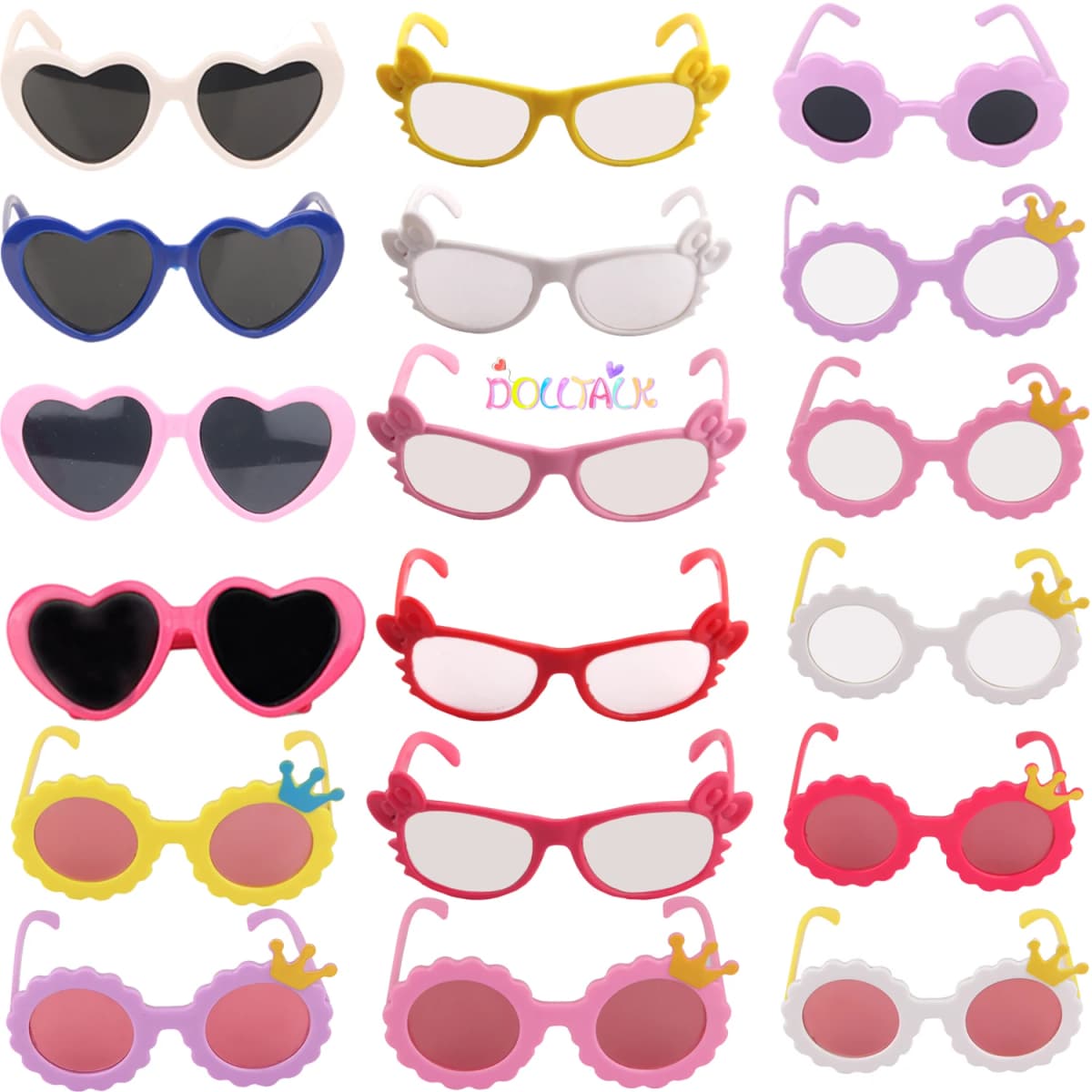 Cute Doll Sunglass For American 18 Inch Girl Dolls Beach Party Travel Glasses For 43cm Baby New Born&DIY Doll Girls Toy Gift