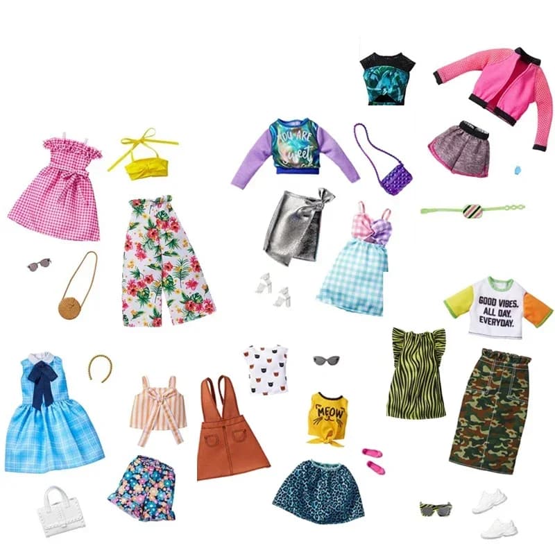 Original Barbie Doll Dress Accessories Shoes Purse Sets Clothes Base Genuine Top Brand Kids Toys for Girls Children Gifts
