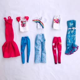 Dolls Clothes Tops Pants Dressing Kids Toys Fast Shipping Items Mini Dress Wear For Children DIY Girl Birthday Christmas Present