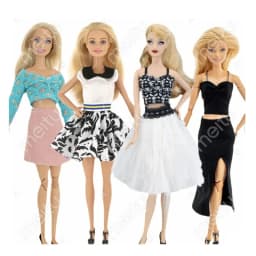 Dolls Clothes Tops Pants Dressing Kids Toys Fast Shipping Items Mini Dress Wear For Children DIY Girl Birthday Christmas Present