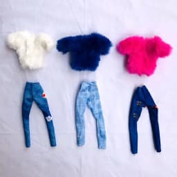 Dolls Clothes Tops Pants Dressing Kids Toys Fast Shipping Items Mini Dress Wear For Children DIY Girl Birthday Christmas Present