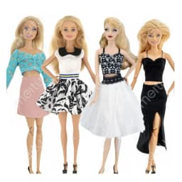 Dolls Clothes Tops Pants Dressing Kids Toys Fast Shipping Items Mini Dress Wear For Children DIY Girl Birthday Christmas Present