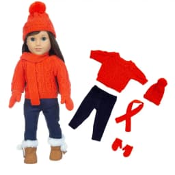 2023 Christmas Sweater Set Fit For American Girl Doll 18 Inch Doll Clothes , Shoes are not included.