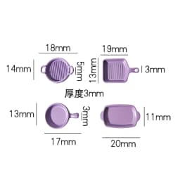4Pcs 1/12 Dollhouse Miniature Accessories Mini Alloy Small Steak Dish Model Simulation Plate Toys for Doll House Decoration