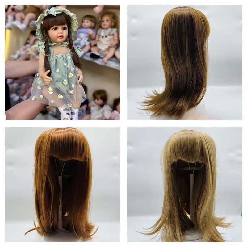 New Reborn Doll Hair Wig Fits For the circumference of the doll's head is about 36cm (A and B ) , 38cm ( C ) ,41cm ( D. E. F )