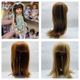 New Reborn Doll Hair Wig Fits For the circumference of the doll's head is about 36cm (A and B ) , 38cm ( C ) ,41cm ( D. E. F )